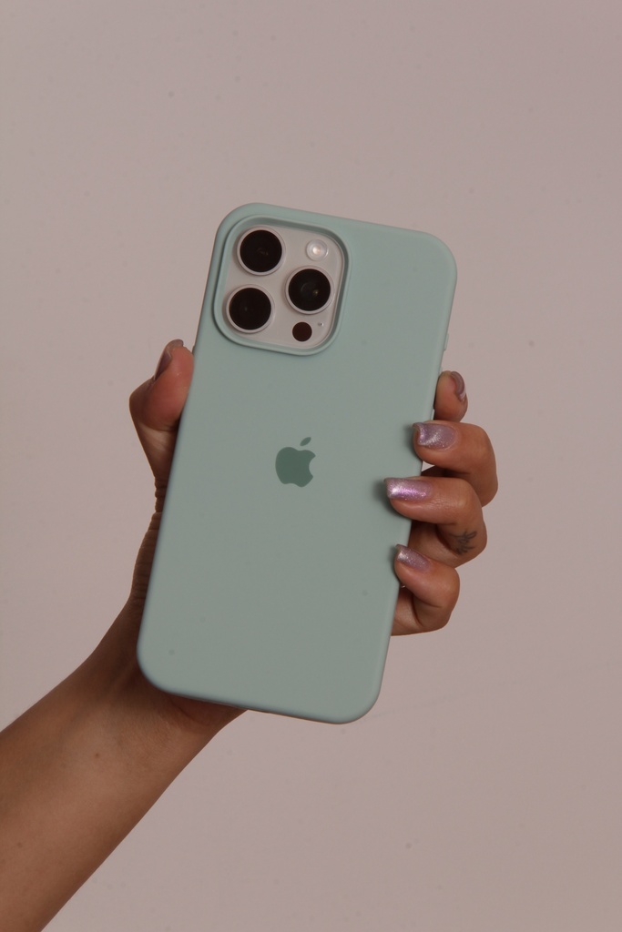 Estuche Silicón IPhone 15 Pro Max Menta