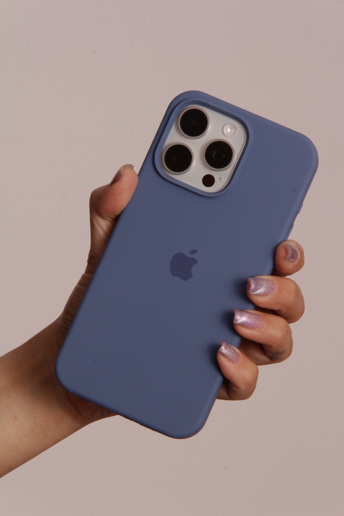 Estuche Silicón Iphone 15 Pro Max Azul
