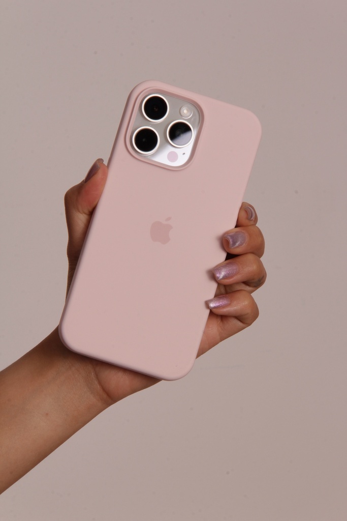 Estuche Silicón Iphone 15 Pro Max Rosa