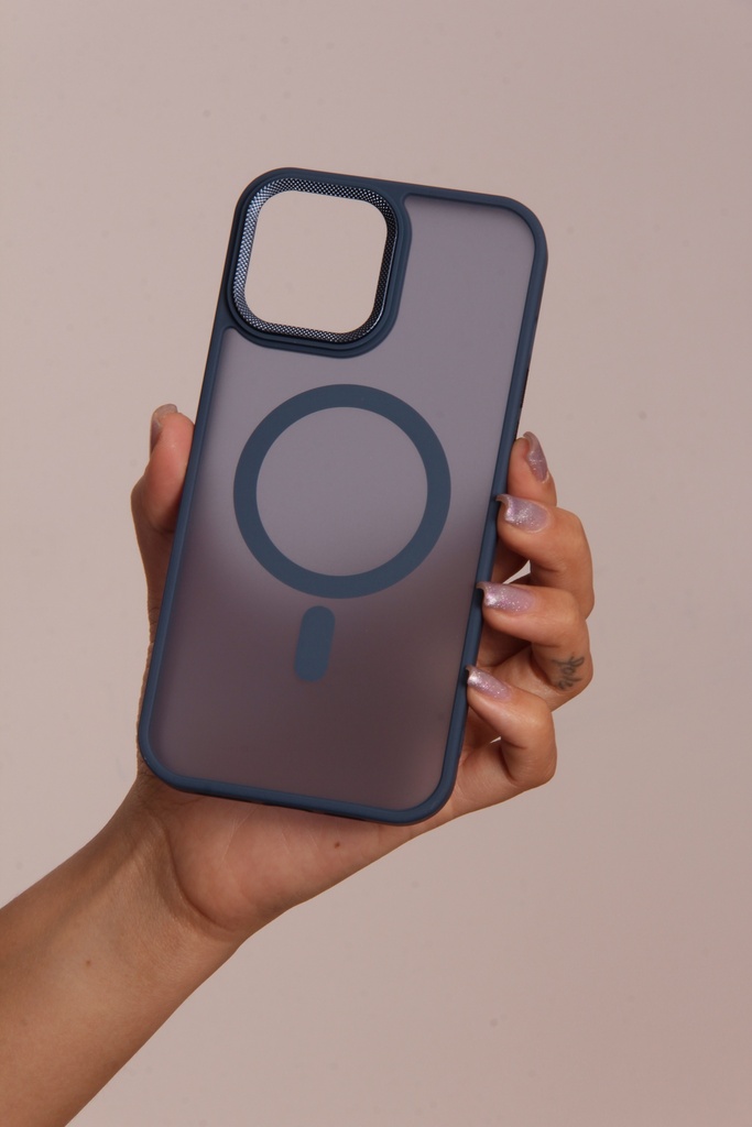 Estuche Mag Safe Spigen Iphone 13 Pro Max Azul Mate