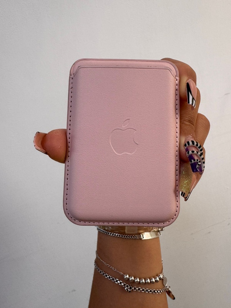 Billetera Cuero Mag Safe Rosado