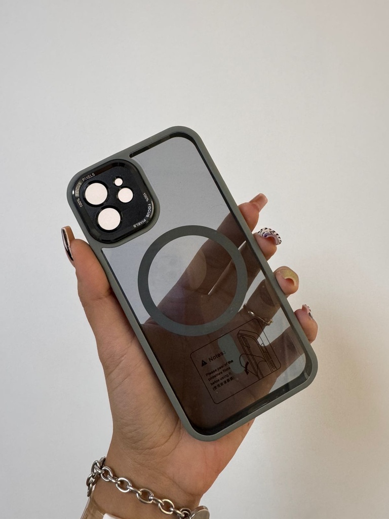 Estuche TPU Spigen MagSafe IPhone 12 Pro Gris